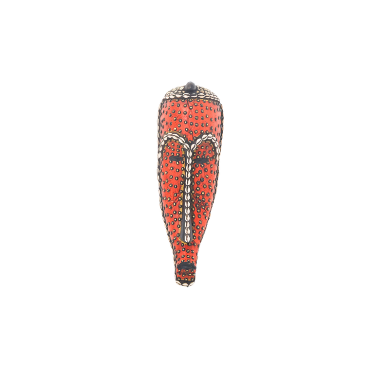 Imani Art Beaded Mask - Orange